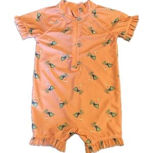 First Impressions Girl’s Swim Suit Rash Guard 18M